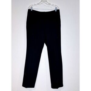 TALBOTS NEW Seasonless Crepe Straight Leg Pant 10 Black Full Length Lined Career